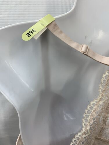 Maidenform Front Close Padded Underwire Lace Racerback Bra Beige 07112 Size 36B