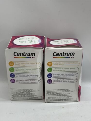 Centrum Women 120 tablets Each Multivitamin/Multimineral Sup. Exp 12/25 Lot Of 2