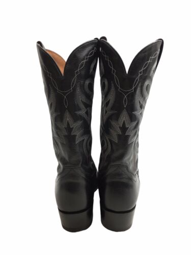 Dan Post Mens Clyde Cognac Smooth Ostrich Cowboy Boots Size 10EW Black DP2110