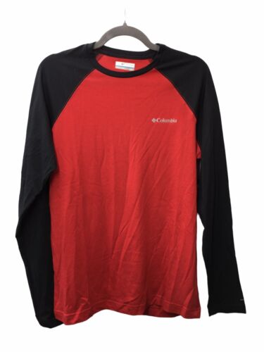 Columbia Men's Thistletown Hills Raglan Black/red Small Long Sleeve AM8337-613