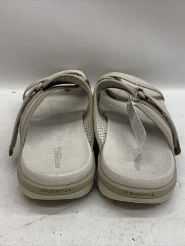 Women's Merrell Terran 4 Post Sandal Silver J006752 Size 9 Slip-on Slide Silver