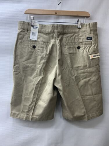 Dockers Mens 33 Perfect Shorts Chino Khaki Modern Casual Modern with Pockets