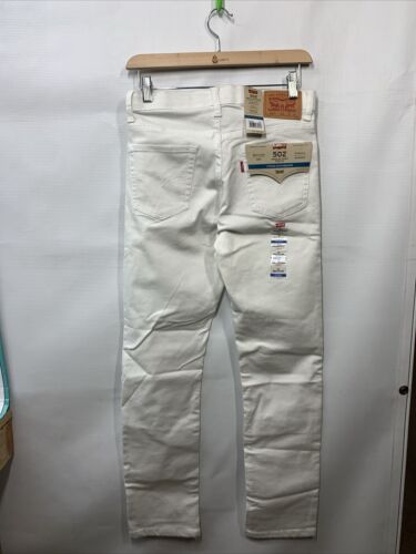 Levi's Boys' 502 Regular Taper Fit Performance Jeans White Long Pants Size 27x29