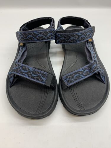 Teva Men's Hurricane 4 Hook+Loop Sport Sandal Black/Blue 1093379 Open Toe Size 8