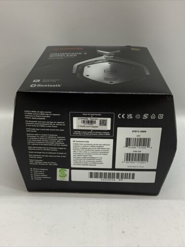 V-MODA Crossfade 3 Wireless aptX HD Headphones for Studio, DJ & Gaming ~ XFBT3