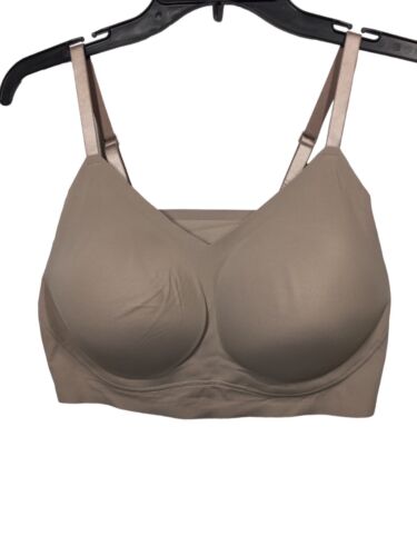 True & Co True Body Lift Scoop Full Cup Bra 16872-965 Pull-On Size XL Nude Beige