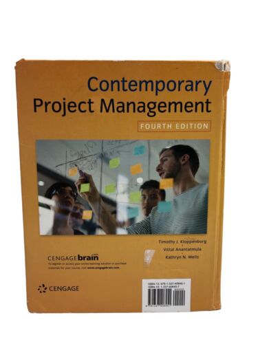 4th Edition: Contemporary Project Management Book by Vittal A, Timothy, Katheryn