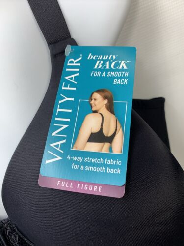 Vanity Fair Women's Beauty Back Smoother Full Figure Wirefree Bra 71380 Sz 44DD