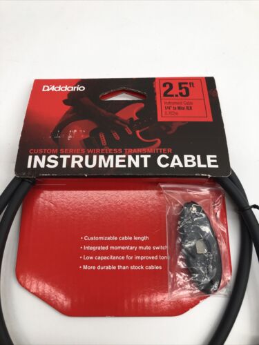 D'Addario Guitar Cable Wireless Guitar Cable 1/4" to Mini XLR, 2.5 Feet Length