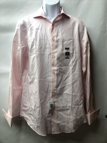 Calvin Klein Men's Dress Shirt Slim Fit Non Iron S Pink, Sz 15.5 (32/33) Med