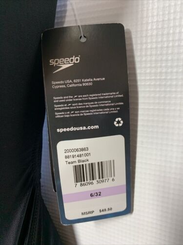 Speedo Swimsuit Women's Size 6/32 ProLT Competitive Racerback Black Anthracite