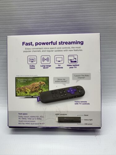 Roku Streaming Stick 4K/HDR/Dolby Vision Streaming Device with Roku Voice Remote