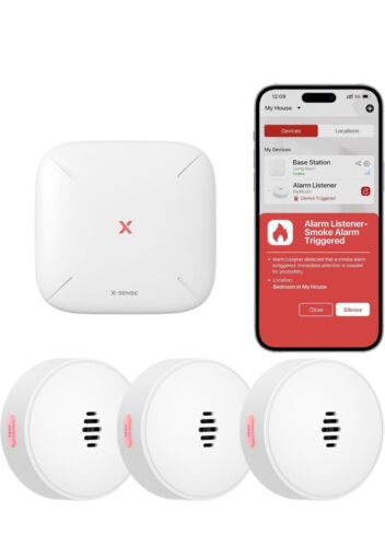 Wi-Fi Alarm Listener Kit with Voice Location, Real-Time Notifications White