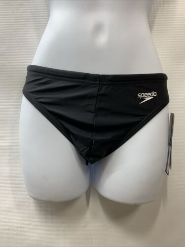 Speedo Solar Brief Swimsuit Size 28 Black Mens Swimming Powerflex Eco Underwear