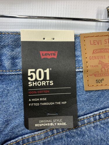 Levi's 501 Women's Indigo Blue Original Athens Mid Cutoff Shorts SZ 26 High Rise