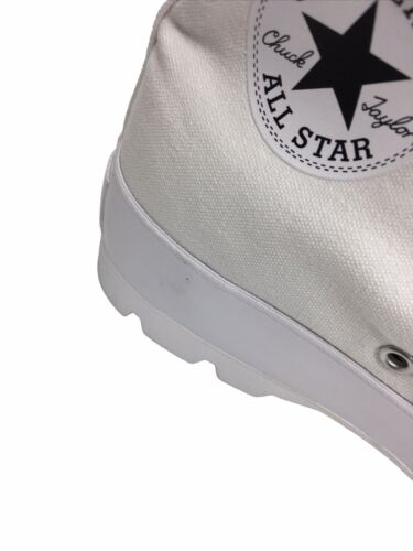 Converse Women's Chuck Taylor All Star Lugged High White Platform Shoes Size 9