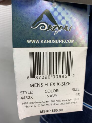 Kanu Surf Men Flex Swim Trunk Sun Protection Lightweight Flex Navy 4452X Size 4X