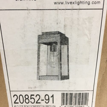 Livex Lighting 20852-91 Nickel Oslo Single Light 12"H Outdoor Wall Sconce Modern