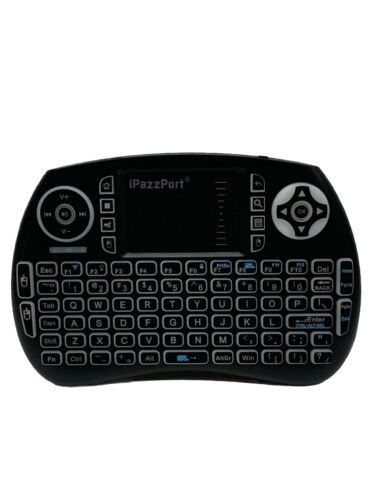 Wireless Mini Keyboard Backlit With Touchpad And Mouse Remote Control Black