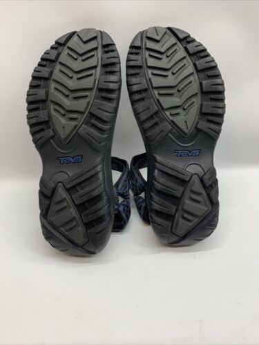 Teva Men's Hurricane 4 Hook+Loop Sport Sandal Black/Blue 1093379 Open Toe Size 8