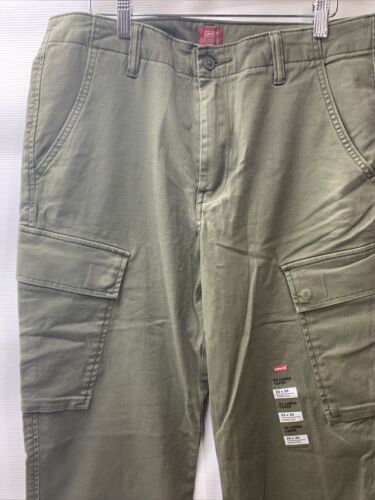 Levi's Mens Xx Taper Long Cargo Pants Olive Night Green Size 33x30 Relaxed Jean