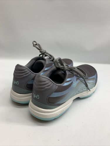 Women Ryka, Devotion Plus 3 Walking Shoe F7710M3022 Grey Aqua Fabric Mesh Sz 11M