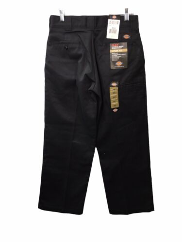 Dickies Mens Flex Double Knee Loose Fit Long Work Pants with Pocket Black 30x30