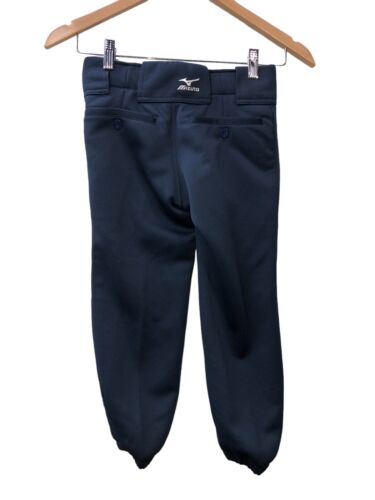 Mizuno Girl's Softball Stretch Belted Long Pants YM Blue Loop Waist with Pockets