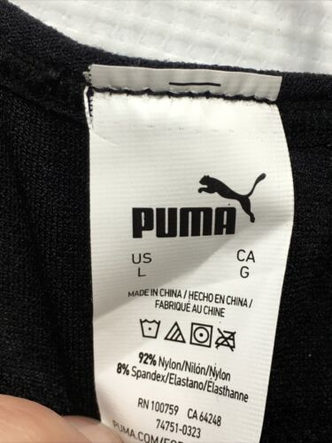 PUMA Women's Seamless Workout Sports Bra Black Size Large Breathable Lightweight