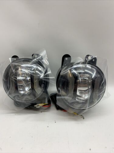 Pair 4 Inch LED Fog Lights Lamp for Jeep Wrangler JK TJ LJ Dodge Journey Charger