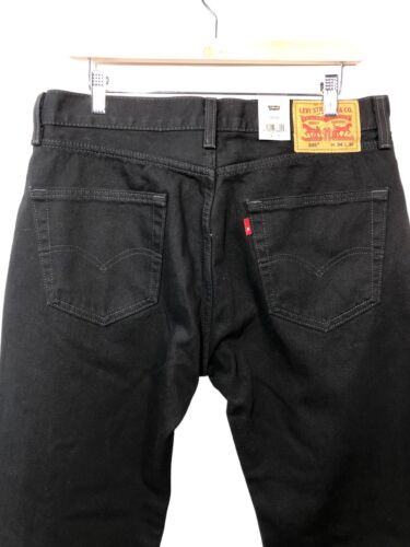 Levi's 505 Men's Regular Fit Straight Jean Classic Long Pants Size 34x30 Black