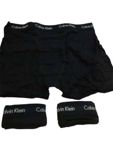 Calvin Klein Men's Size XL Black 3-Pack Cotton Stretch Boxer Briefs Underwear