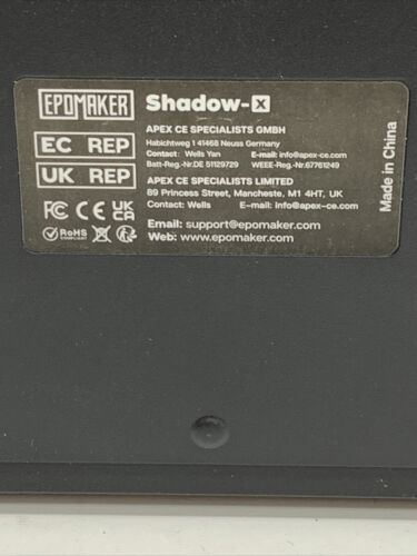 Epomaker Shadow-X Black 3000mAh Battery Hot Swap Gasket Mechanical Keyboard