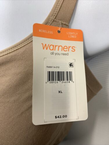 Warners Easy Does It Wire-Free No Bulge Bra RM3911A Lightly Lined Size XL Opaque