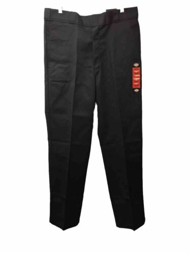 Dickies Men's 874 Original Fit Flat Front Easy Care Black Work Long Pants 36x34