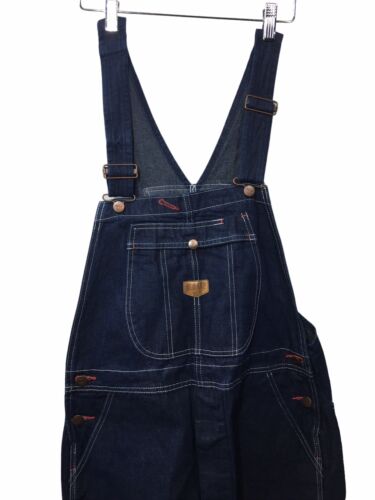 Red Kap Men's Denim Bib Overall Relaxed Fit for Maintenae Works Blue Size 34x34