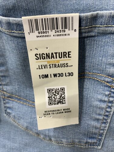 Signature by Levi's Jeans Womens 10M 30/30 Totally Shaping Pull On Skinny Blue