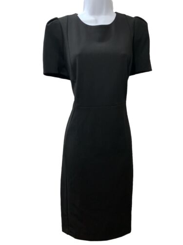 Calvin Klein Women's Tulip Sleeved Seamed Sheath Dress CD9C19JL Size 14 Black