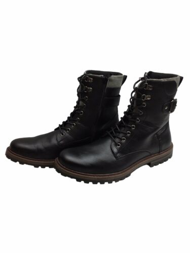 Jousen Boots Shoes for Men Casual Dress Retro Lace Up Motorcycle Black Size 11