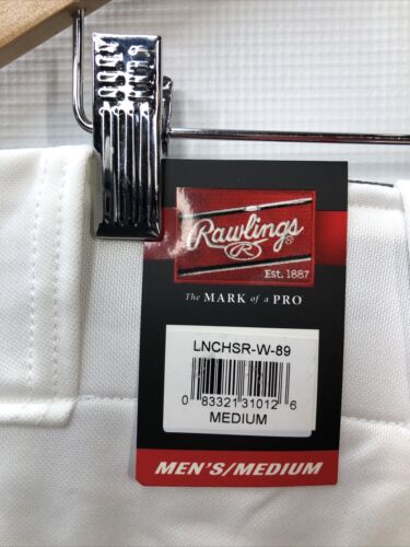 Rawlings Adult White Baseball Stretch Relaxed Long Pants LNCHSR-W-89 Size Medium