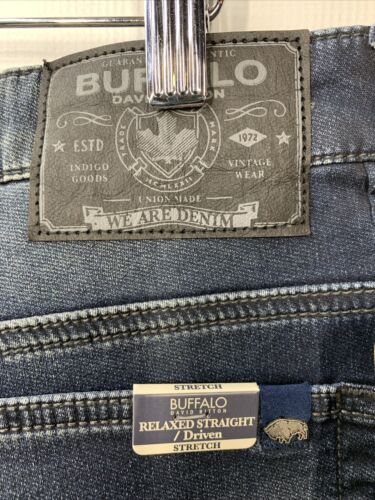 Buffalo David Button Jeans Driven-x Relaxed Straight Men's Size 32x30 Long Pants