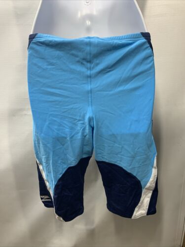 Men's Swimsuit Jammer Endurance+ Solid Swimwear Short Size 34 Navy/Light Blue