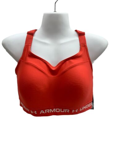 Under Armour 36DD Women's High Impact Crossback Sports Bra Wireless Red 1355109