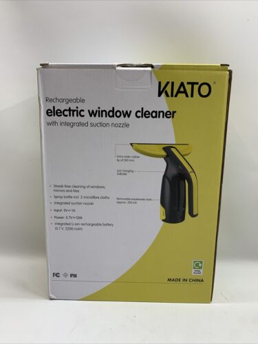 Kiato Rechargeable 3-in-1 Cordless Electric Window Cleaner Squeegee Spray Vacuum