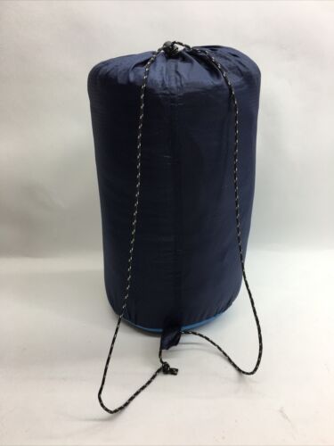 Jeaouia Sleeping Bag Navy Blue Anti tearing Polyester 3 Seasons Camping Hiking