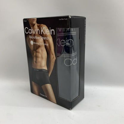 Calvin Klein Men's Smooth Microfiber Stretch Low Rise Trunk Black Large - 3 Pack