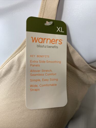 Warner's Women's Easy Does It Underarm Smoothing Wireless Comfort Bra Size XL