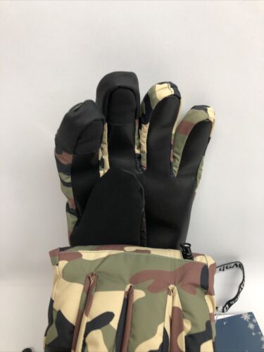 Ski Gloves Snowboard Gloves Camo Devembr Waterproof With Wrist Guards Size Small