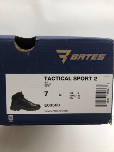 Bates Tactical Sport 2 Combat Boot Shoe Men Size 7 Lace-up E03560 Mid Black