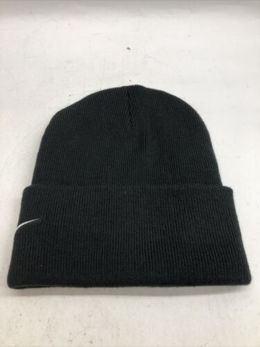 Nike Unisex Beanie Stock Cuffed Knit (Black) CW6117-010-MISC Stretch One Size